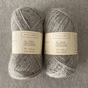 NWT Biches & Buches Le Petit Lambswool Colour Light Grey Lot of 2